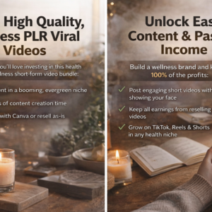 Health & Wellbeing Faceless Video Content Pack – MRR & PLR Included