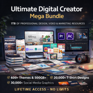 Mega E-Commerce Design, Video Editing & Digital Marketing Bundle