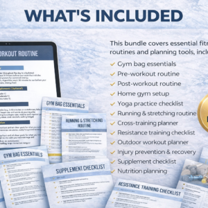 Fitness Checklist & Coaching Journal (30 Pages) | Canva Editable | PLR Resell Rights